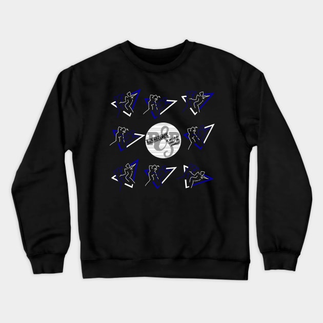 R & B Records Crewneck Sweatshirt by sinewave_labs